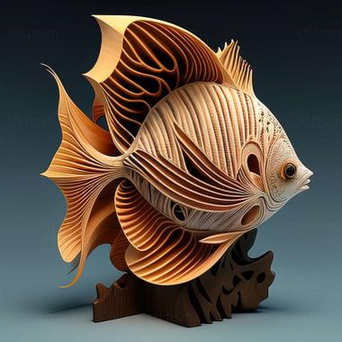 3D model Butterfly fish fish (STL)